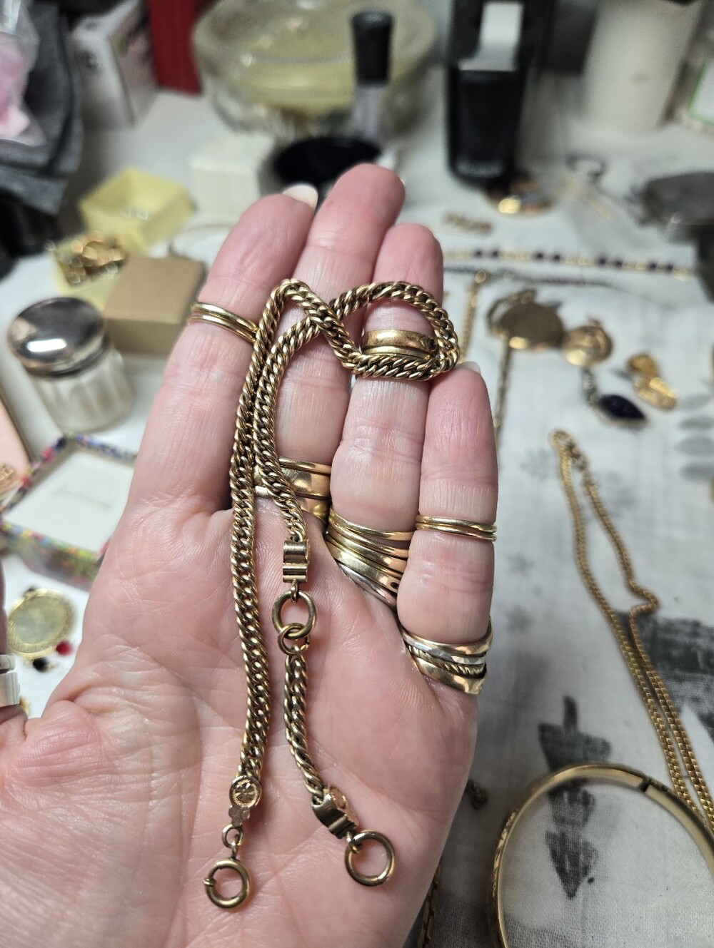 Victorian Gold Filled Watch Chain Necklace - Classic Women’s Jewelry